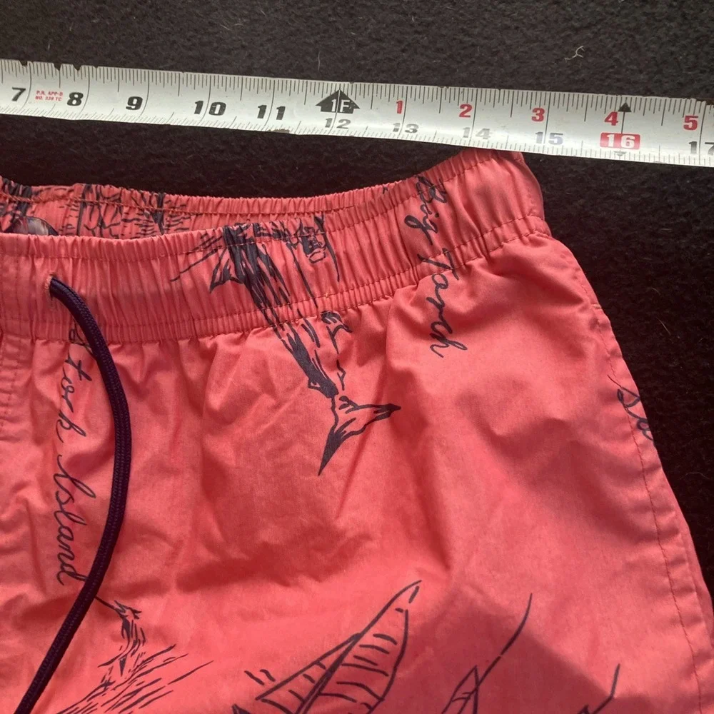 Polo Ralph Lauren Traveler Swim Shorts Pink Tropical Large Big Pine Hawk Channel